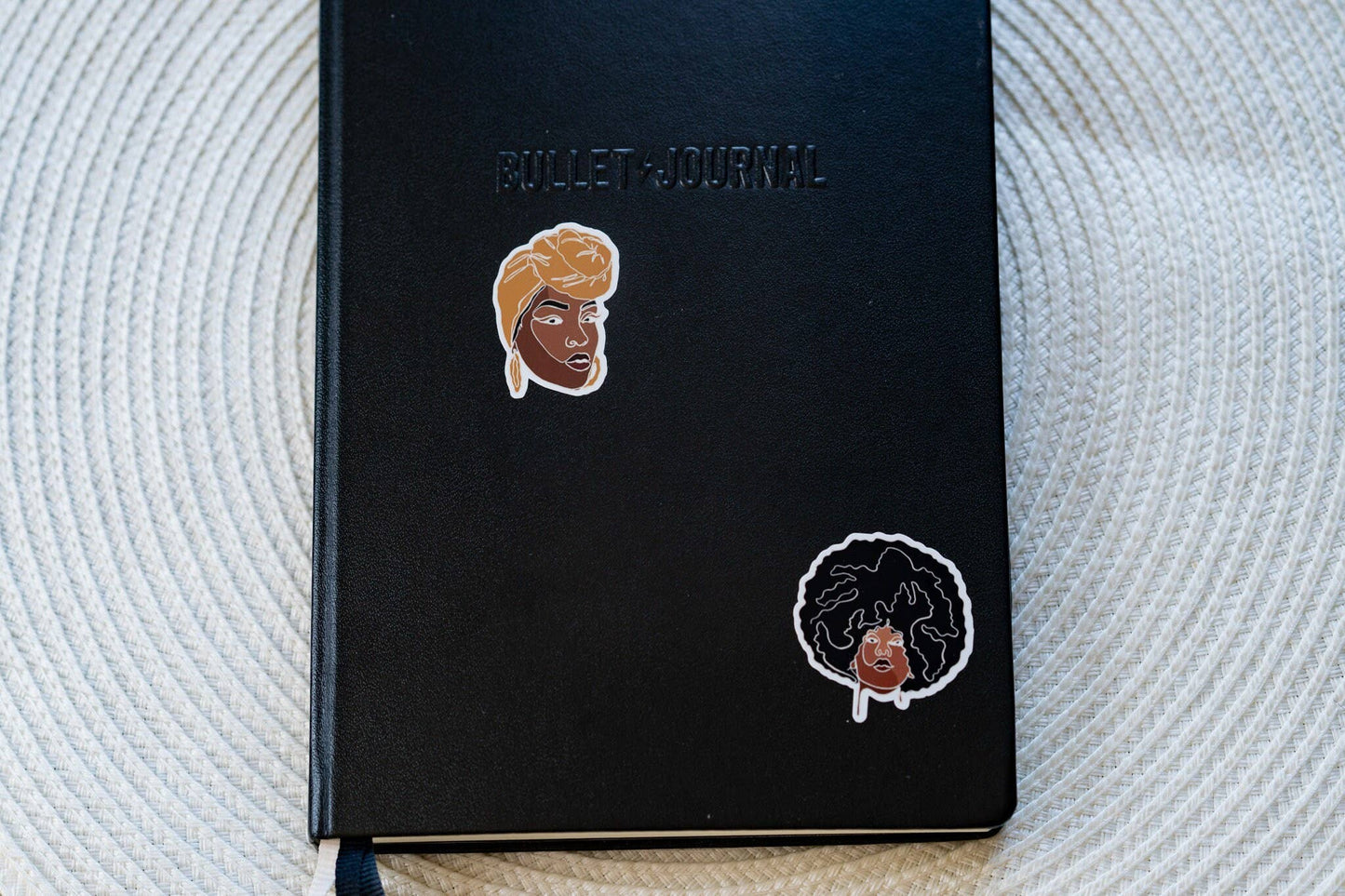 Black Women Line Art Sticker Sheets