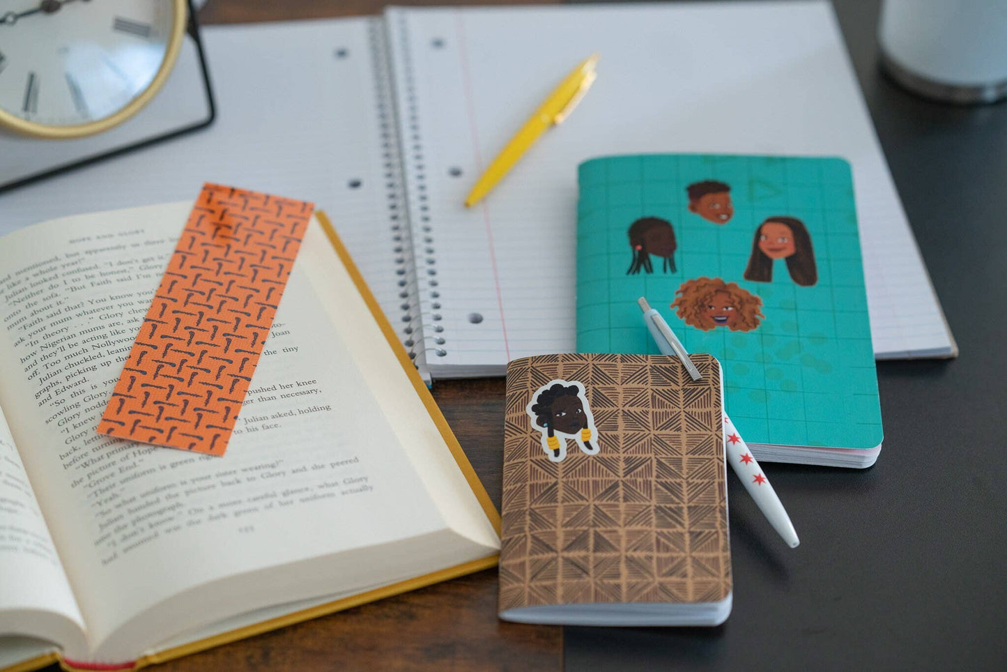 Black Girl Black Hair Stickers Sheet