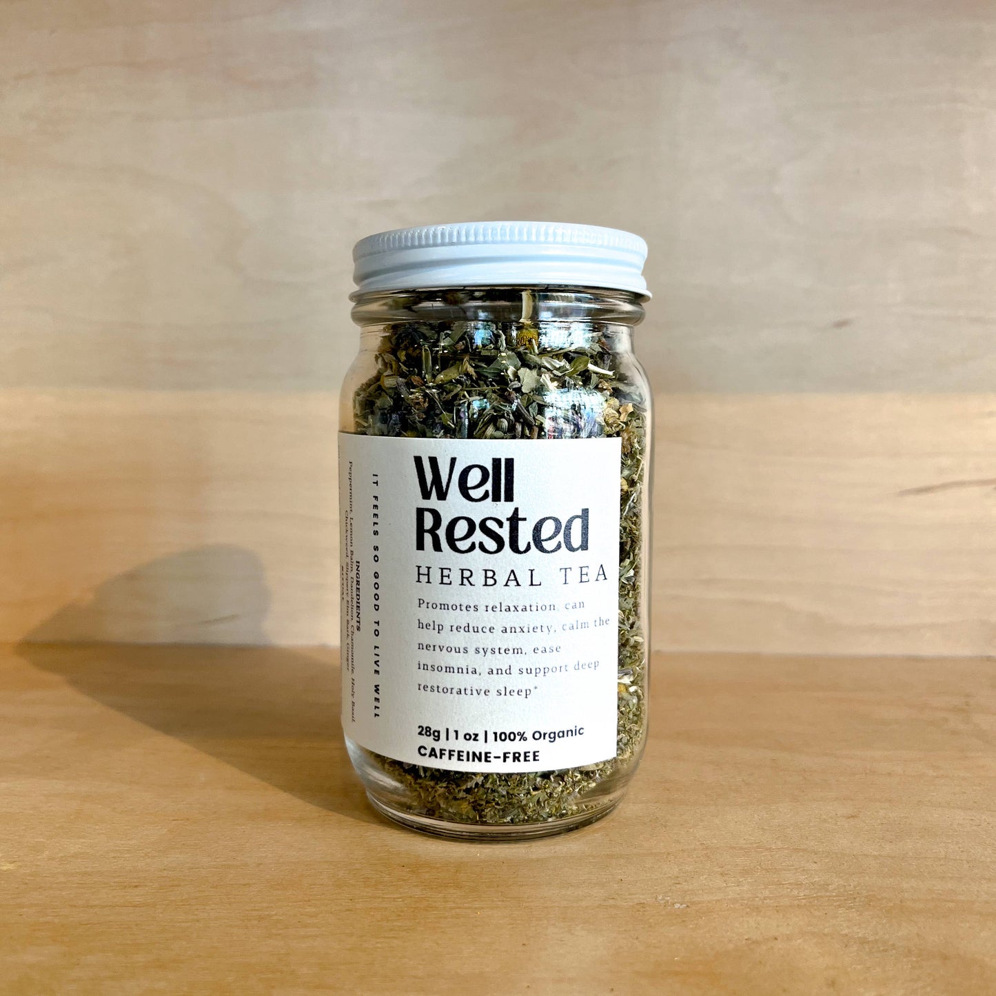 Well Rested Loose Leaf Herbal Tea | Glass Jar