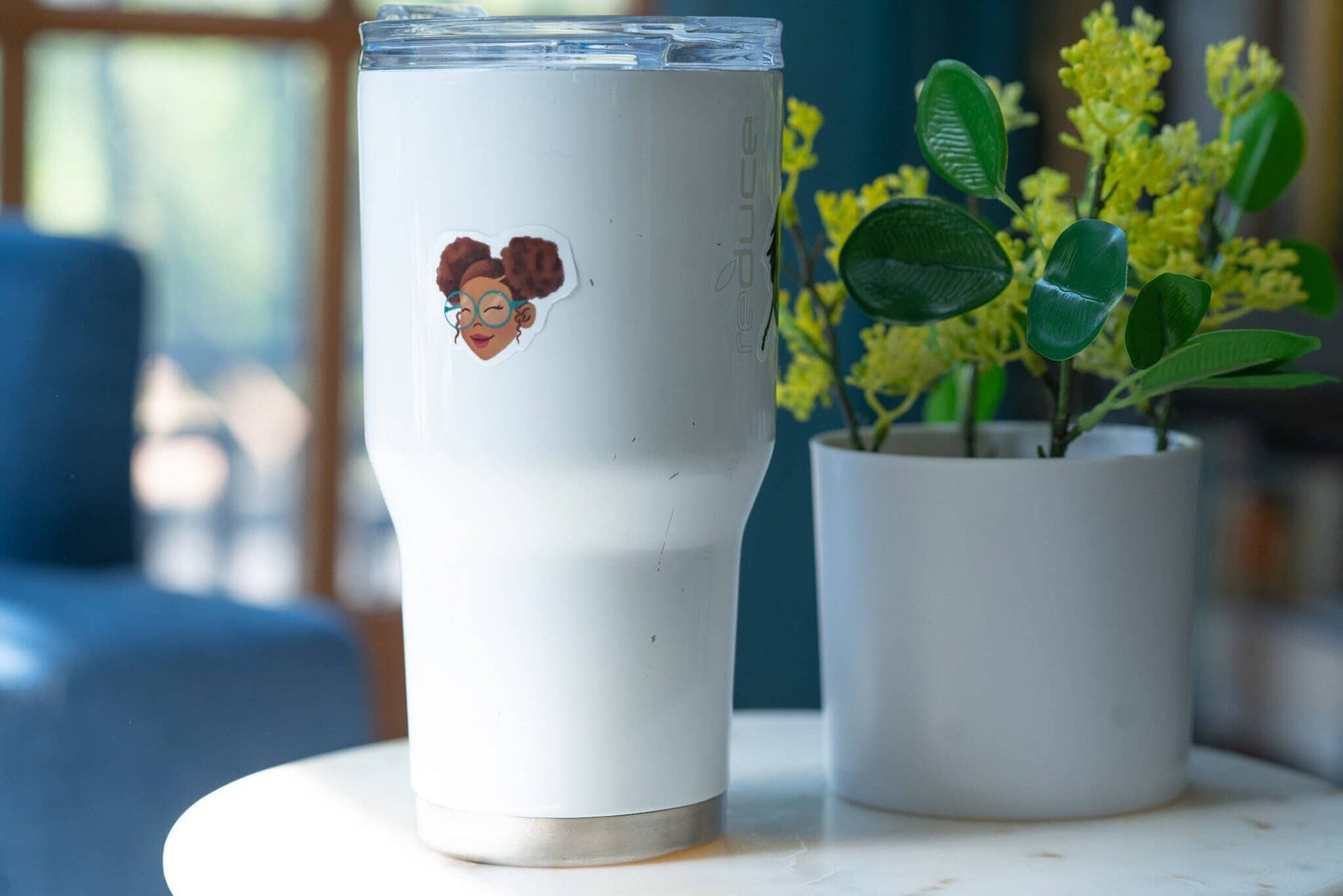 Black Girl Black Hair Stickers Sheet