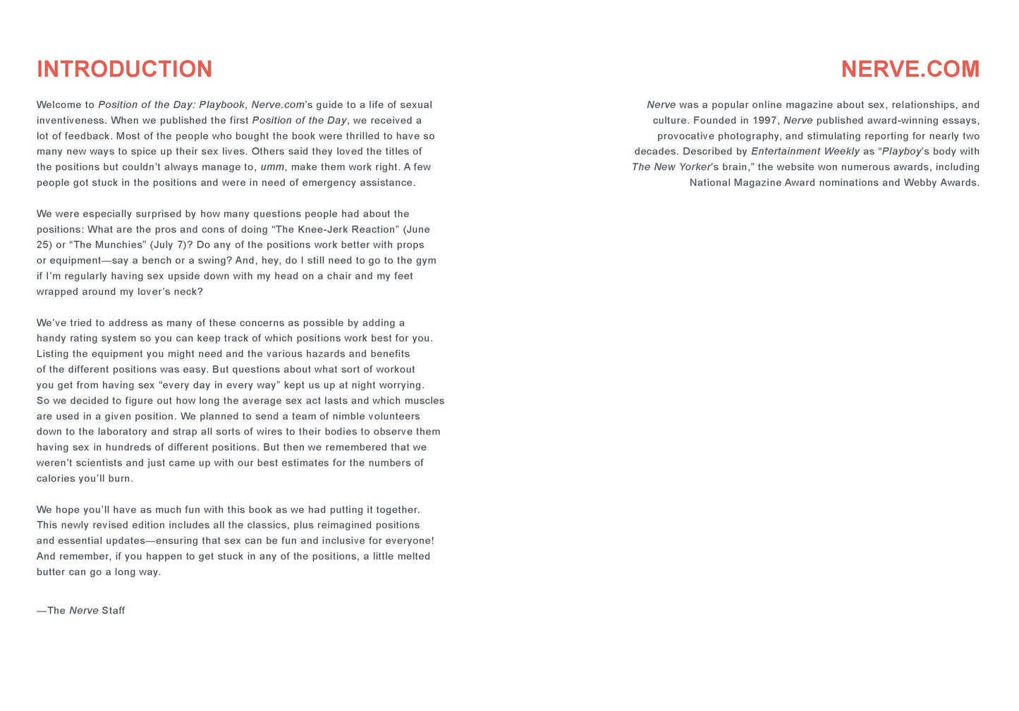 Position of the Day Playbook (Revised Edition) by Nerve.com