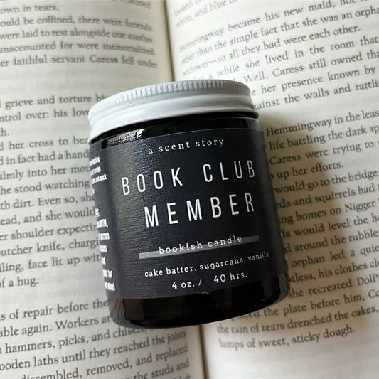 Book Club Member | Candle - Cake Batter + Vanilla, 4 or 8 oz