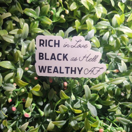 Rich Black Wealthy Sticker