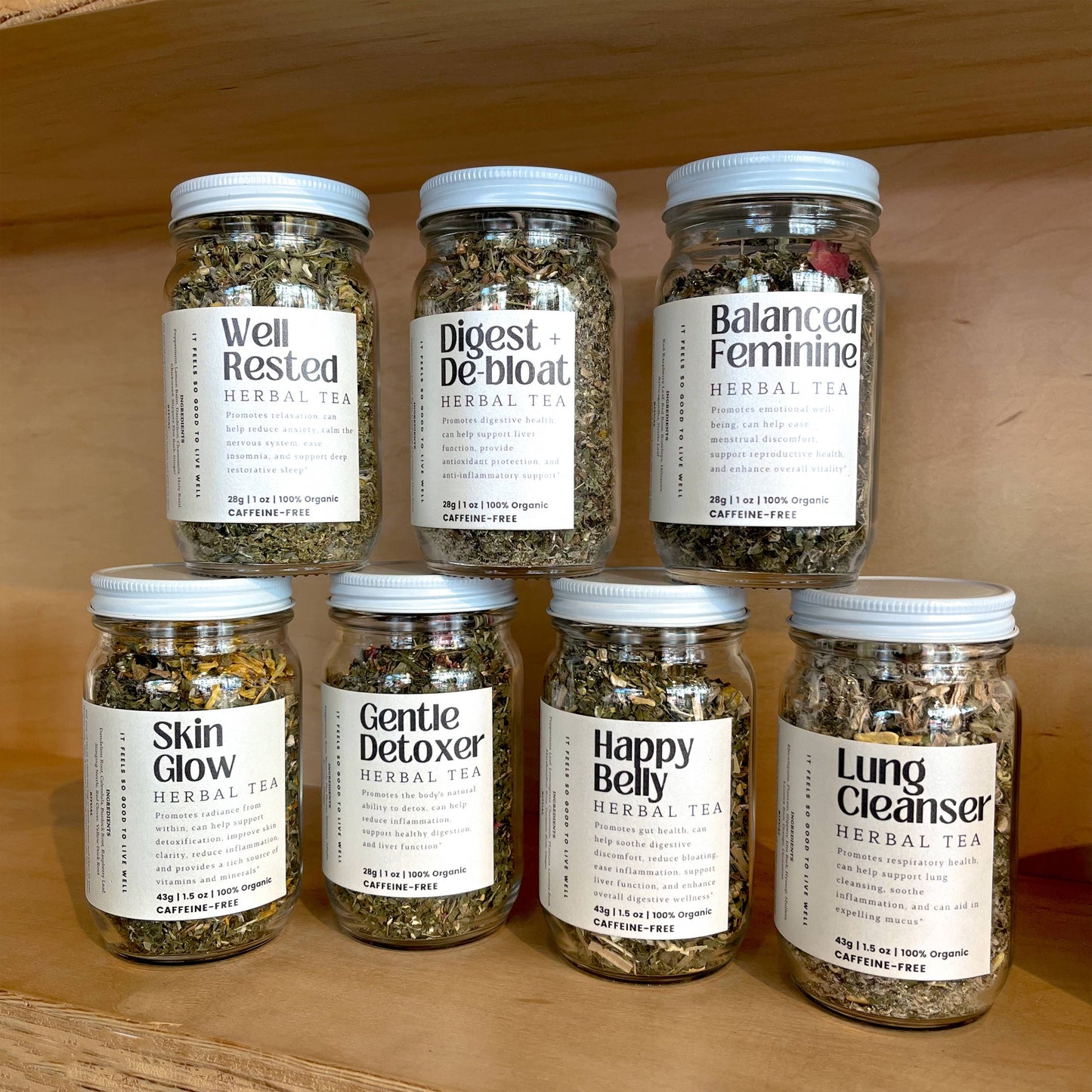 Skin Glow Loose Leaf Herbal Tea | Glass Jar