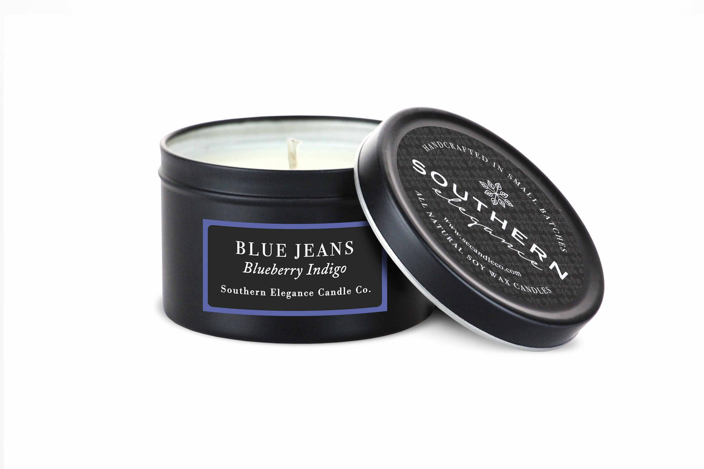 BLUE JEANS: Blueberry Indigo 6 oz Black Travel Tin