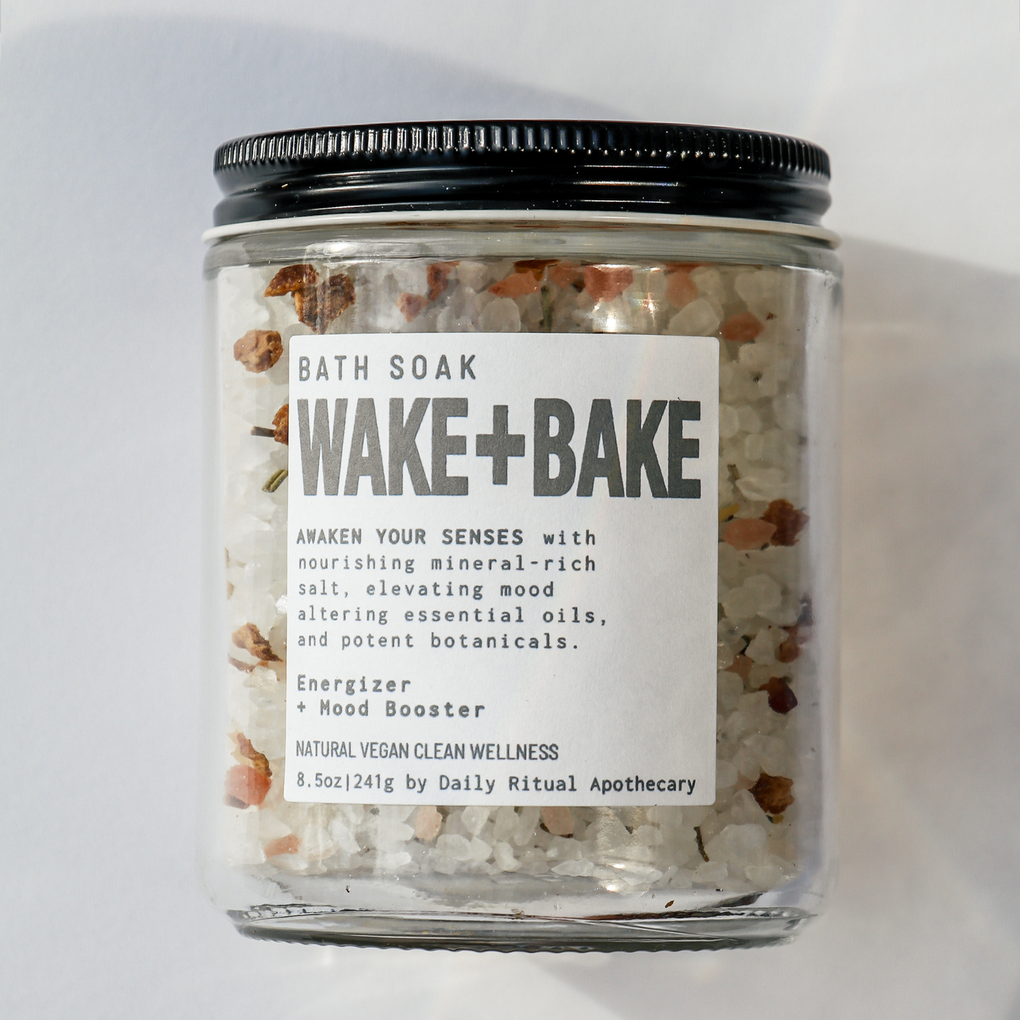 Wake + Bake Bath Soak Glass Jar