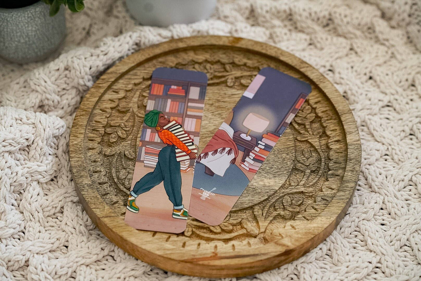 Black Girl Bookstack Bookmark, Bookmark Black Women